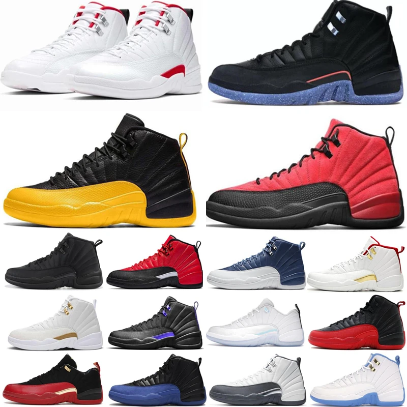 

2021 Arrival 12 Utility 12S Flint Men Basketball Shoes Low Easter Trainers Dark Concord Reverse Flu Game University Blue Sports