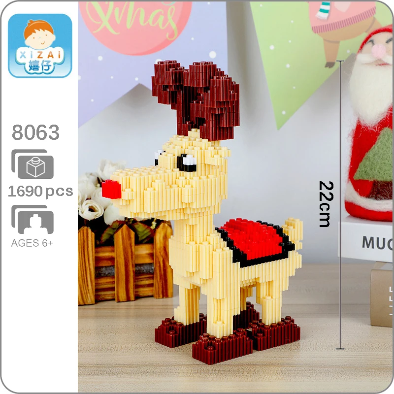 Xizai 8063 Merry Christmas Gift Santa Elk Reindeer Animal 3D Model Mini Building Blocks Brick Toy 22cm tall for Children no Box
Xizai 8063 Merry Christmas Gift Santa Elk Reindeer Animal 3D Model Mini Building Blocks Brick Toy 22cm tall for Children no Box