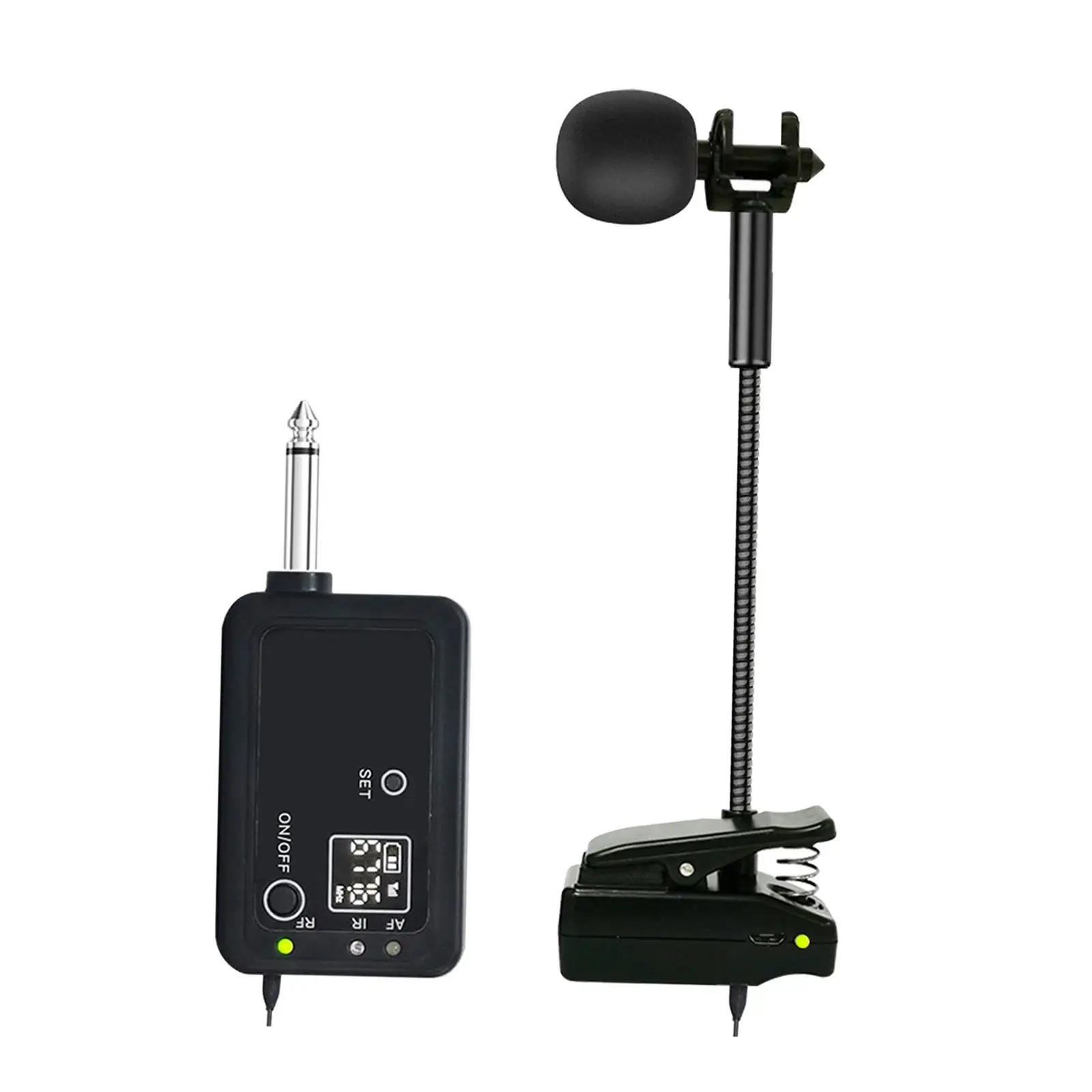 

Sax Microphone Wireless Instrument UHF Mic Receiver & Transmitter System for Saxophone French Horn Trumpet Trumbone