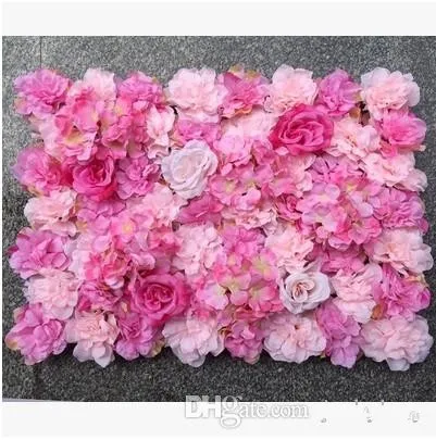 

24Pcs/lot 60X40CM Romantic Artificial Rose Hydrangea Flower Wall for Wedding Party Stage and Backdrop Decoration free shipping