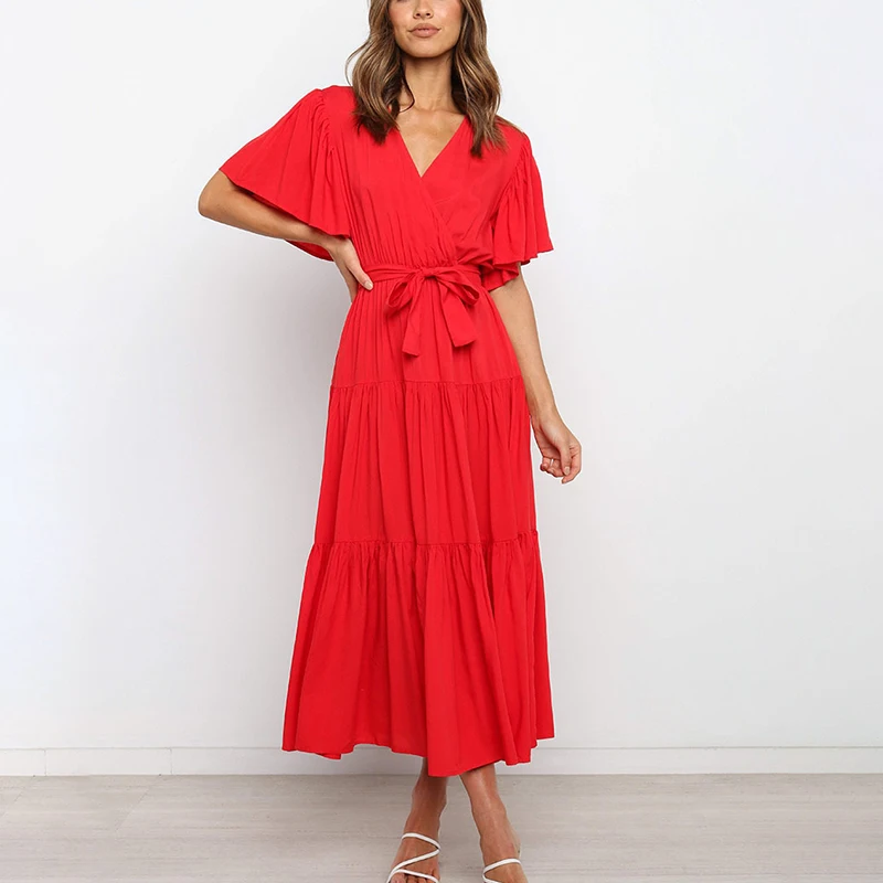 Sexy Deep V Neck Short Sleeve Party Maxi Woman Dress 2021 Summer Clothes Loose Cusual Vintage Pink Long Ladies Dress For Women
Sexy Deep V Neck Short Sleeve Party Maxi Woman Dress 2021 Summer Clothes Loose Cusual Vintage Pink Long Ladies Dress For Women