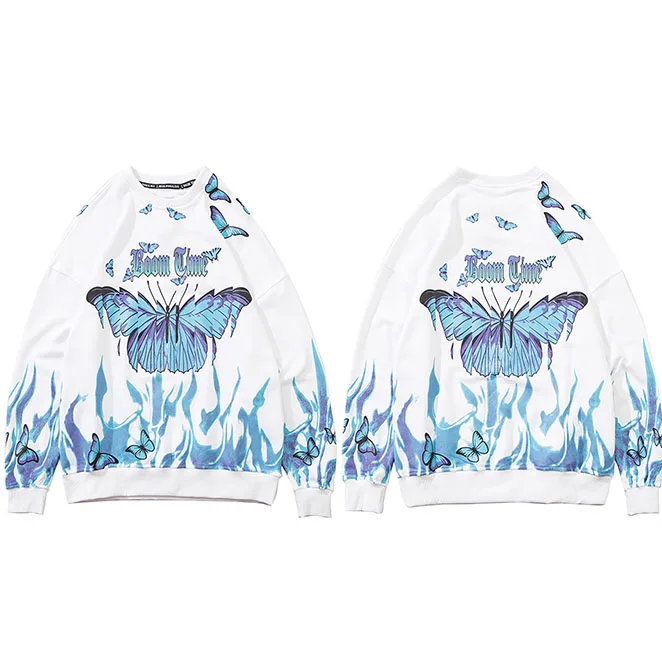 Men Hip Hop Sweatshirt Blue Fire Flame Butterfly Streetwear Harajuku Pullover Cotton Autumn 2020 Loose Sweat Shirt Hoodie Black
Men Hip Hop Sweatshirt Blue Fire Flame Butterfly Streetwear Harajuku Pullover Cotton Autumn 2020 Loose Sweat Shirt Hoodie Black