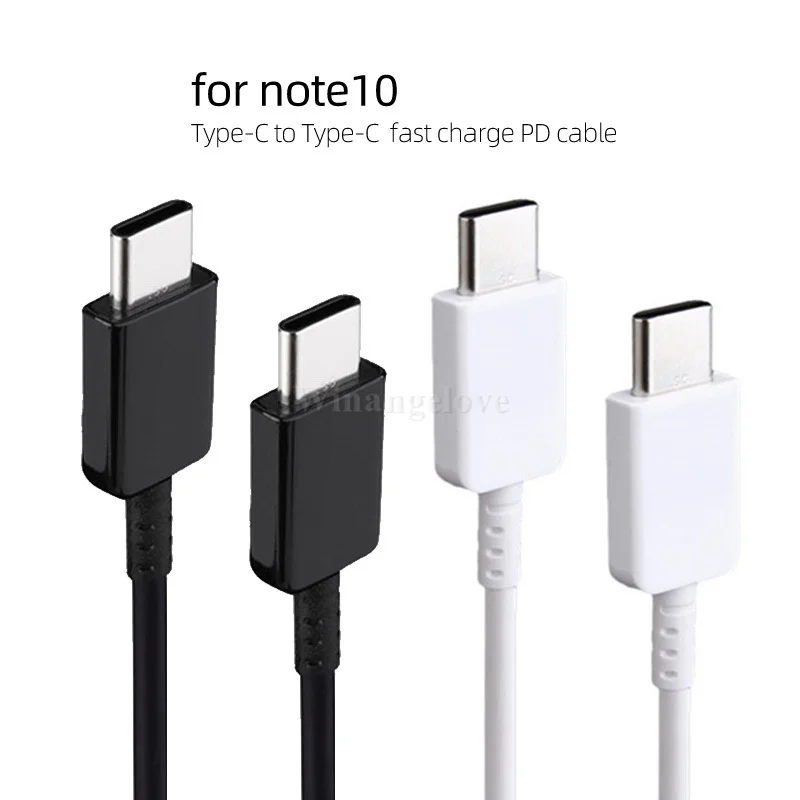 10 шт./лот кабель USB Type-C к кабелю C для Samsung S20 быстрой зарядки Note G alaxy S10 S9 Plus провод