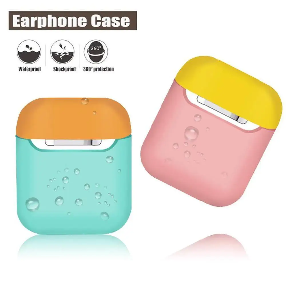 Мягкий силиконовый Bluetooth беспроводной чехол для наушников Защитный AirPods кожи