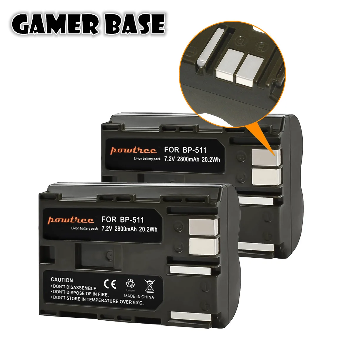 7.2V 2800mAh BP-511 BP-511A BP 511A for Camera Battery BP511 BP 511 For Canon EOS 40D 300D 5D 20D 30D 50D 10D G6 L10
7.2V 2800mAh BP-511 BP-511A BP 511A for Camera Battery BP511 BP 511 For Canon EOS 40D 300D 5D 20D 30D 50D 10D G6 L10