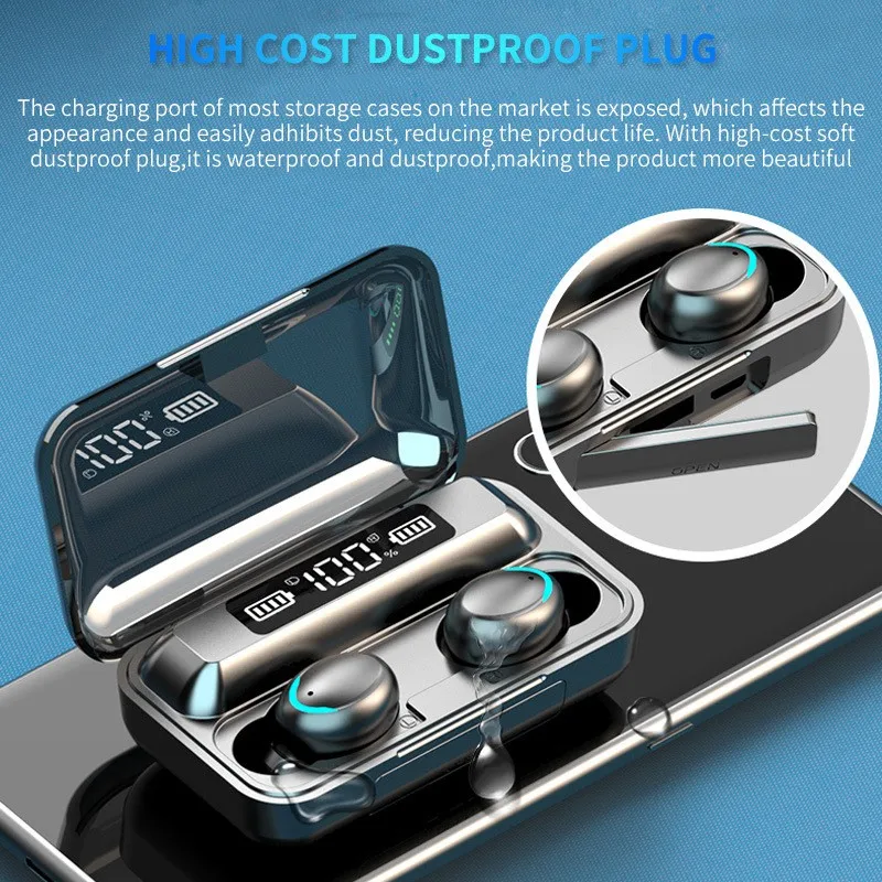 Upgrade F9-5 True TWS 5.0 Wireless Earphone Bluetooth Earphone Wireless Earbuds Control Support IOS Android Phone HD Call
Upgrade F9-5 True TWS 5.0 Wireless Earphone Bluetooth Earphone Wireless Earbuds Control Support IOS Android Phone HD Call
