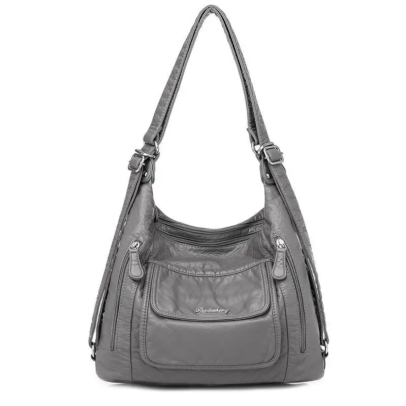 Women's Bag Large Capacity Soft Pu Leather Handbag 2020 New Trend Ladies Shoulder Messenger Bag Gray Bolsos De Mujer
Women's Bag Large Capacity Soft Pu Leather Handbag 2020 New Trend Ladies Shoulder Messenger Bag Gray Bolsos De Mujer