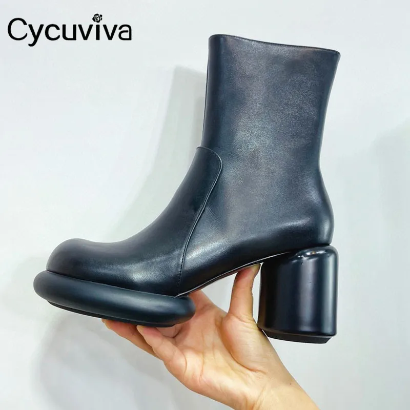 Designer Cylinder Heels Chelsea Boots Women Genuine Leather Black Platform Ankle Boots Brand Modern Martin Bootties Mujer 2022
Designer Cylinder Heels Chelsea Boots Women Genuine Leather Black Platform Ankle Boots Brand Modern Martin Bootties Mujer 2022