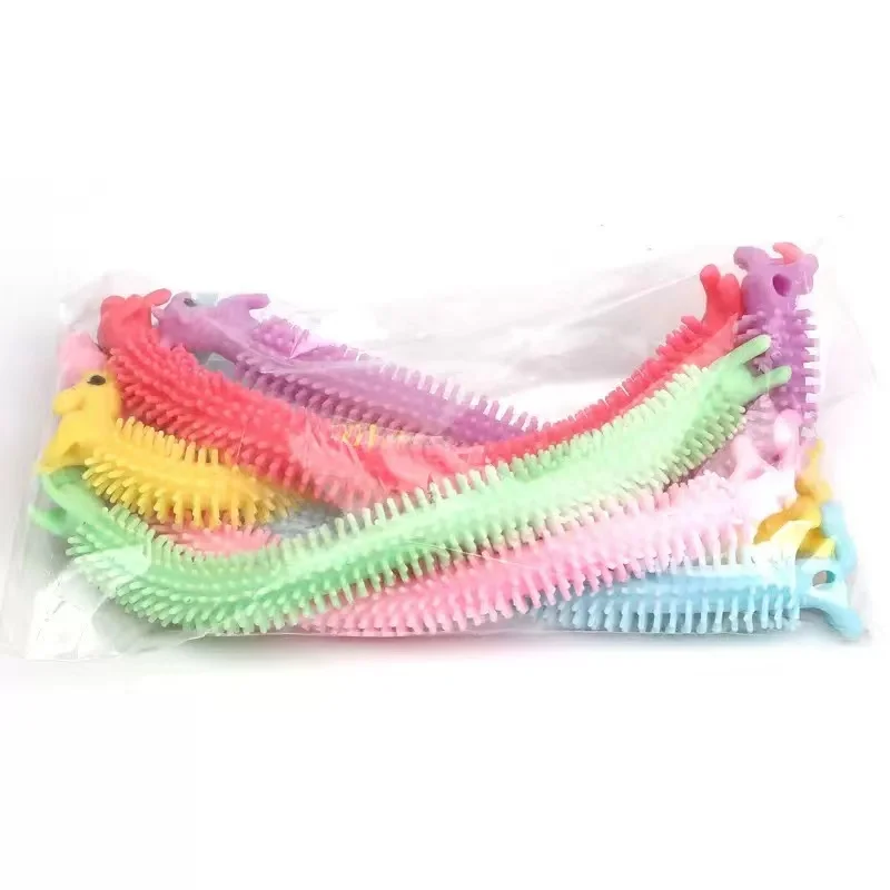 

TPR Stretchy Unicorn Caterpillar Colorful Stretchy String Bracelet Fidget Gadget Anxiety Relief Reduce Gadget Bangle