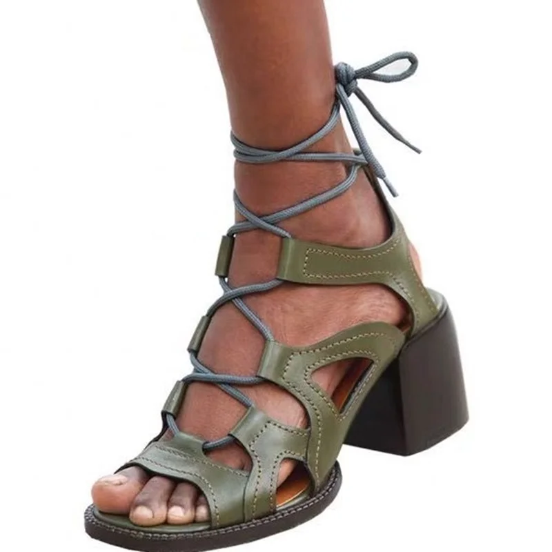 fashion lace-up roman shoes woman sandals genuine leather summer high heels sexy open toe brown party dress casual ankle boots
fashion lace-up roman shoes woman sandals genuine leather summer high heels sexy open toe brown party dress casual ankle boots