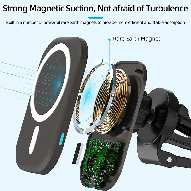 Magnetic Wireless Charger Car Mount Stand For iPhone12 Pro Max Mini Fast Charging Magsafing Phone Holder For Magsafe Car Charger
Magnetic Wireless Charger Car Mount Stand For iPhone12 Pro Max Mini Fast Charging Magsafing Phone Holder For Magsafe Car Charger