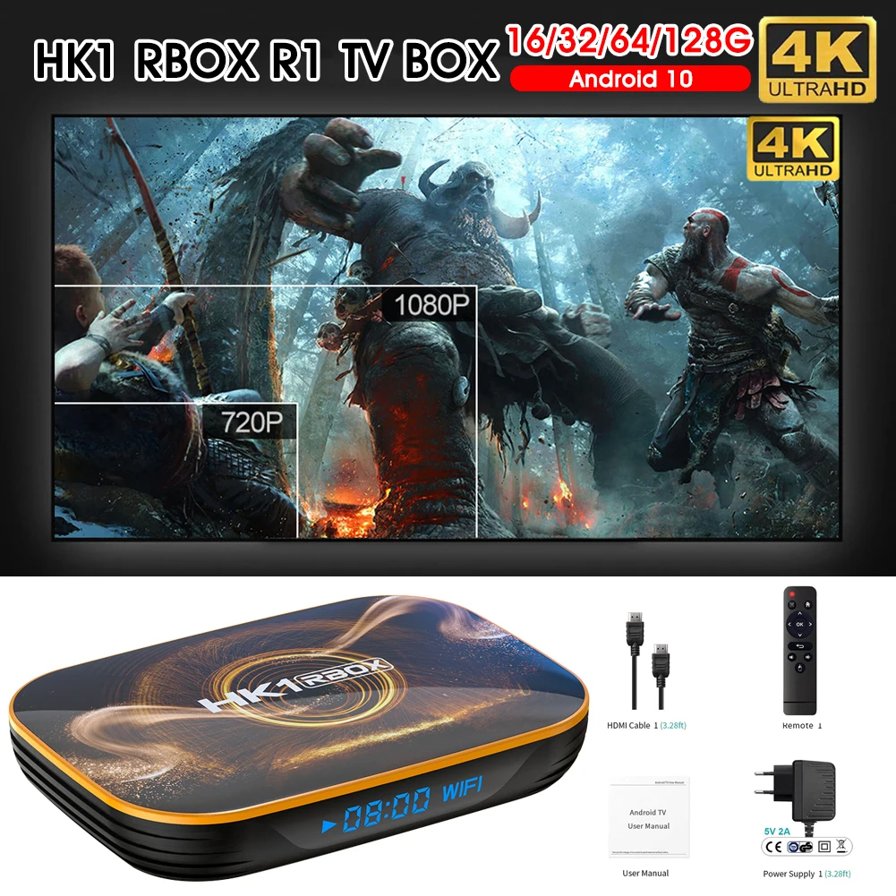 4GB 128GB HK1 RBOX R1 TV Box CPU RK3318 Android 10.0 QuadCore 4K TV Box HDMI-compatible 2.4G/5G WiFi with IR Control USB3.0 100M
4GB 128GB HK1 RBOX R1 TV Box CPU RK3318 Android 10.0 QuadCore 4K TV Box HDMI-compatible 2.4G/5G WiFi with IR Control USB3.0 100M