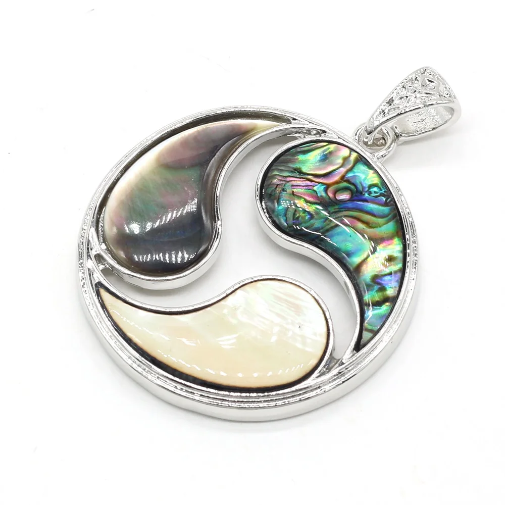 New Style Natural Shell Pendant Round Silver Color Alloy for Jewelry Making DIY Women Pendant Necklace Accessories 42x42mm
New Style Natural Shell Pendant Round Silver Color Alloy for Jewelry Making DIY Women Pendant Necklace Accessories 42x42mm