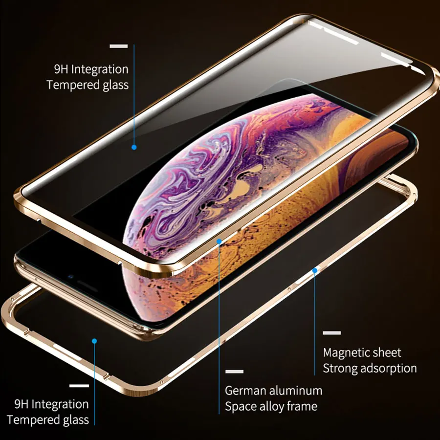 360 Magnetic Metal Case For iPhone 12 11 Pro Max Mini Cases On iPhone 7 8 Plus XR XS Max X Double Tempered Glass Magnet Cover
360 Magnetic Metal Case For iPhone 12 11 Pro Max Mini Cases On iPhone 7 8 Plus XR XS Max X Double Tempered Glass Magnet Cover