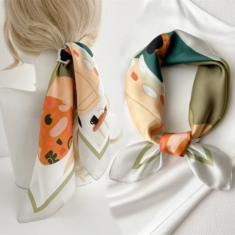 Fashion Printed Hair Scarf Silk Square Neck Kercheif Bandana Women 2021 New Foulard Female Hairband Soft Small Scarves
Fashion Printed Hair Scarf Silk Square Neck Kercheif Bandana Women 2021 New Foulard Female Hairband Soft Small Scarves