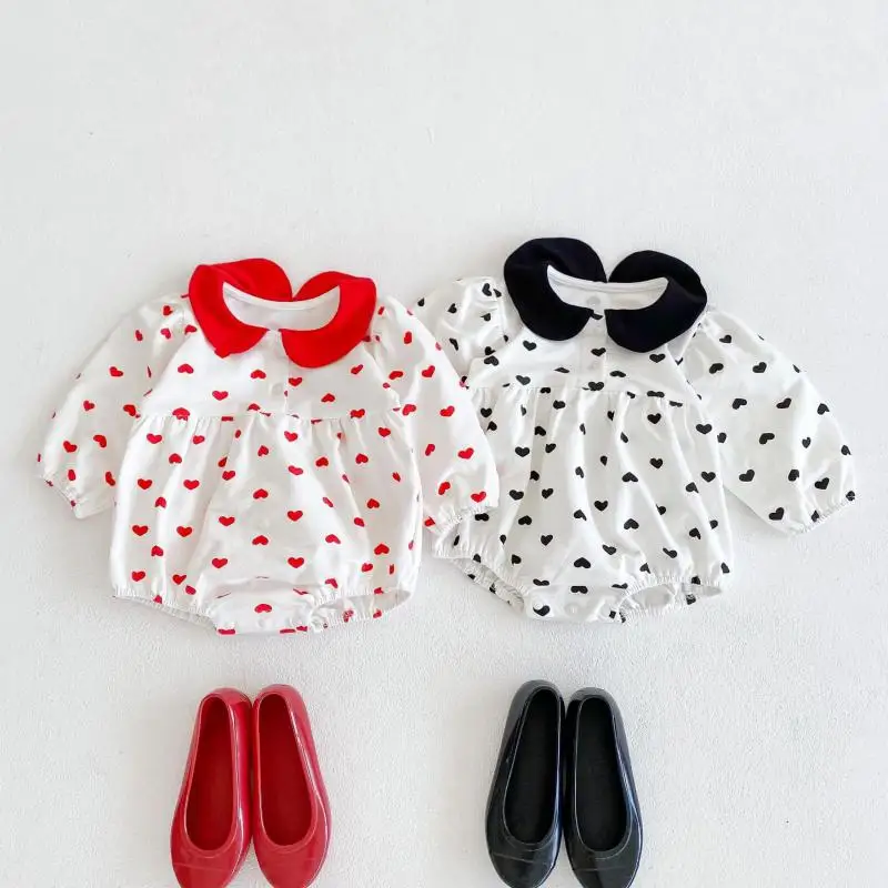 Cute Heart Print Baby Girl Bodysuit Cotton Long Sleeve Autumn Newborn Infant Jumpsuit Fashion Princess Baptism Clothes 0-24M
Cute Heart Print Baby Girl Bodysuit Cotton Long Sleeve Autumn Newborn Infant Jumpsuit Fashion Princess Baptism Clothes 0-24M