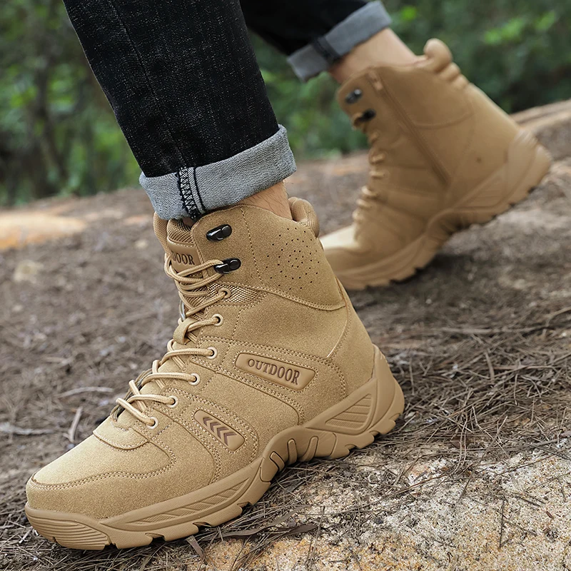 Men Hiking Shoes Tactical Boots Platform Lace-up Non-slip High-top Warm Leisure Outdoor Sneakers Size 40-47
Men Hiking Shoes Tactical Boots Platform Lace-up Non-slip High-top Warm Leisure Outdoor Sneakers Size 40-47