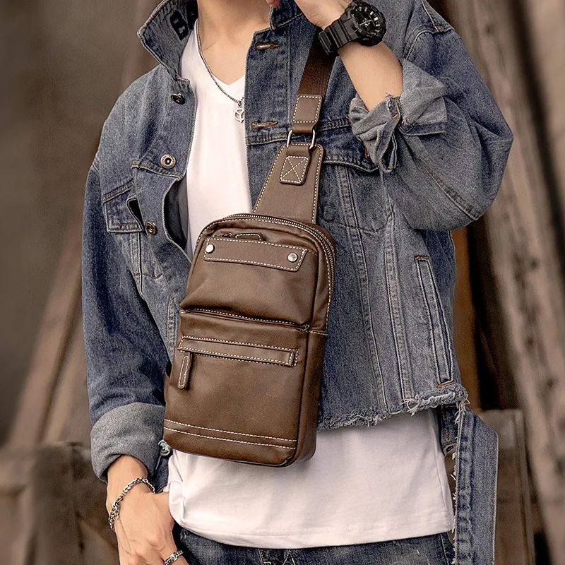 2020 New High Quality Fashion Mens Shoulder Bag Burglarproof Black Leather Mens Chest Bag Crossbody Bags Travel Bag Sport bag
2020 New High Quality Fashion Mens Shoulder Bag Burglarproof Black Leather Mens Chest Bag Crossbody Bags Travel Bag Sport bag