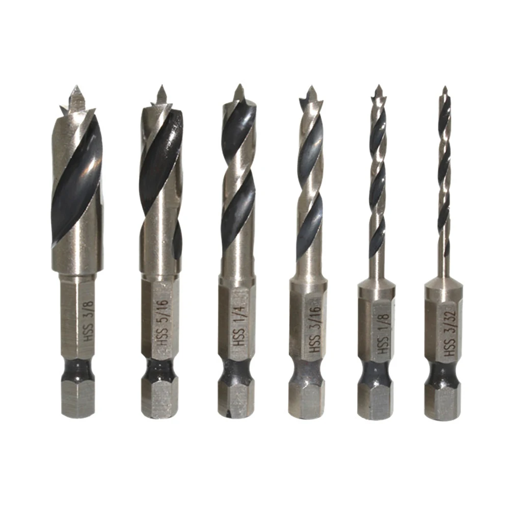 6pcs Woodworking Perforating Support Drill Bit 1/4 Hex Shank Carpenter Punching Part Self-Centering Wood Drilling Tool Accessory
6pcs Woodworking Perforating Support Drill Bit 1/4 Hex Shank Carpenter Punching Part Self-Centering Wood Drilling Tool Accessory