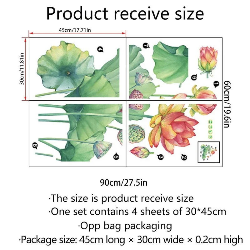 Chinese Style Lotus Flower Wall Stickers Living Room Bedroom Decor Aesthetic Creative Decals for Furniture Room Decoration Art 
Chinese Style Lotus Flower Wall Stickers Living Room Bedroom Decor Aesthetic Creative Decals for Furniture Room Decoration Art