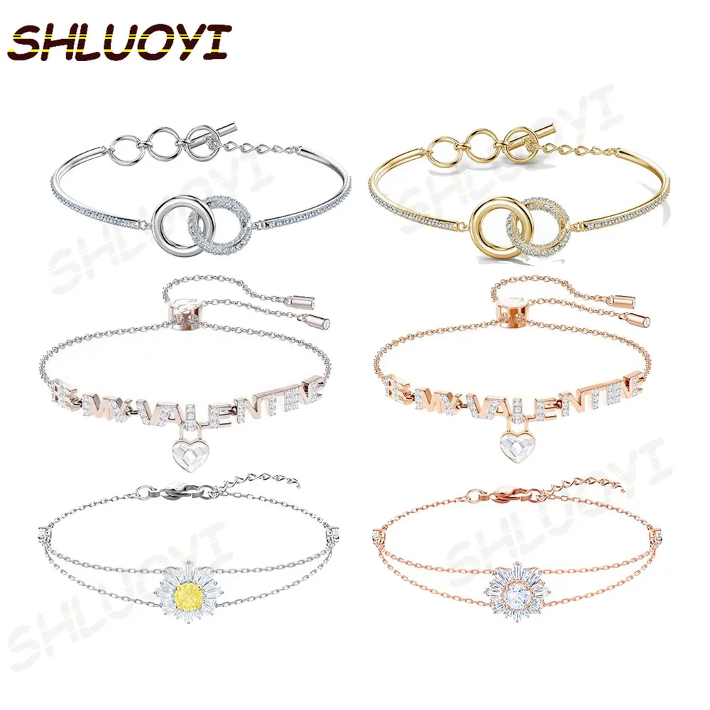 SHLUOYI High Quality SWA 1:1 Stylish Exquisite Yellow Sunflower Letter Love Geometric Round Bracelet Female
SHLUOYI High Quality SWA 1:1 Stylish Exquisite Yellow Sunflower Letter Love Geometric Round Bracelet Female