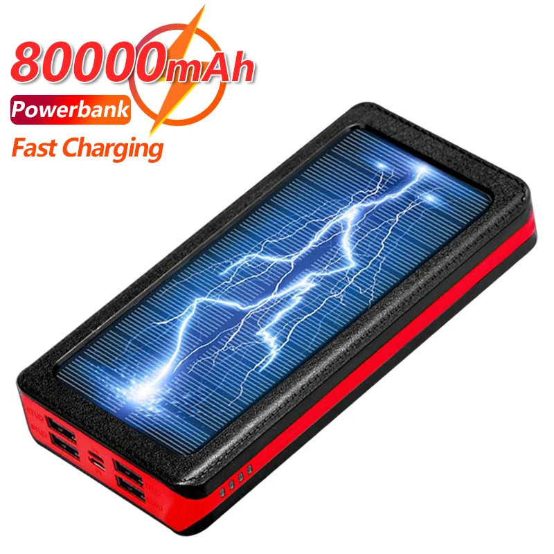 80000mAh Solar Portable Mobile Power Bank Fast Charger External Battery LED Light 4USB Port for Xiaomi Iphone Samsung
80000mAh Solar Portable Mobile Power Bank Fast Charger External Battery LED Light 4USB Port for Xiaomi Iphone Samsung