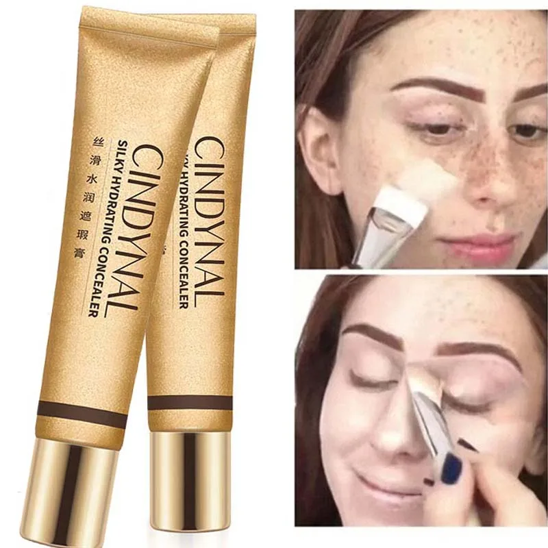 Small golden tube silky moisturizing nourishing concealer foundation cream to cover freckles acne spots and dark circles makeup
Small golden tube silky moisturizing nourishing concealer foundation cream to cover freckles acne spots and dark circles makeup