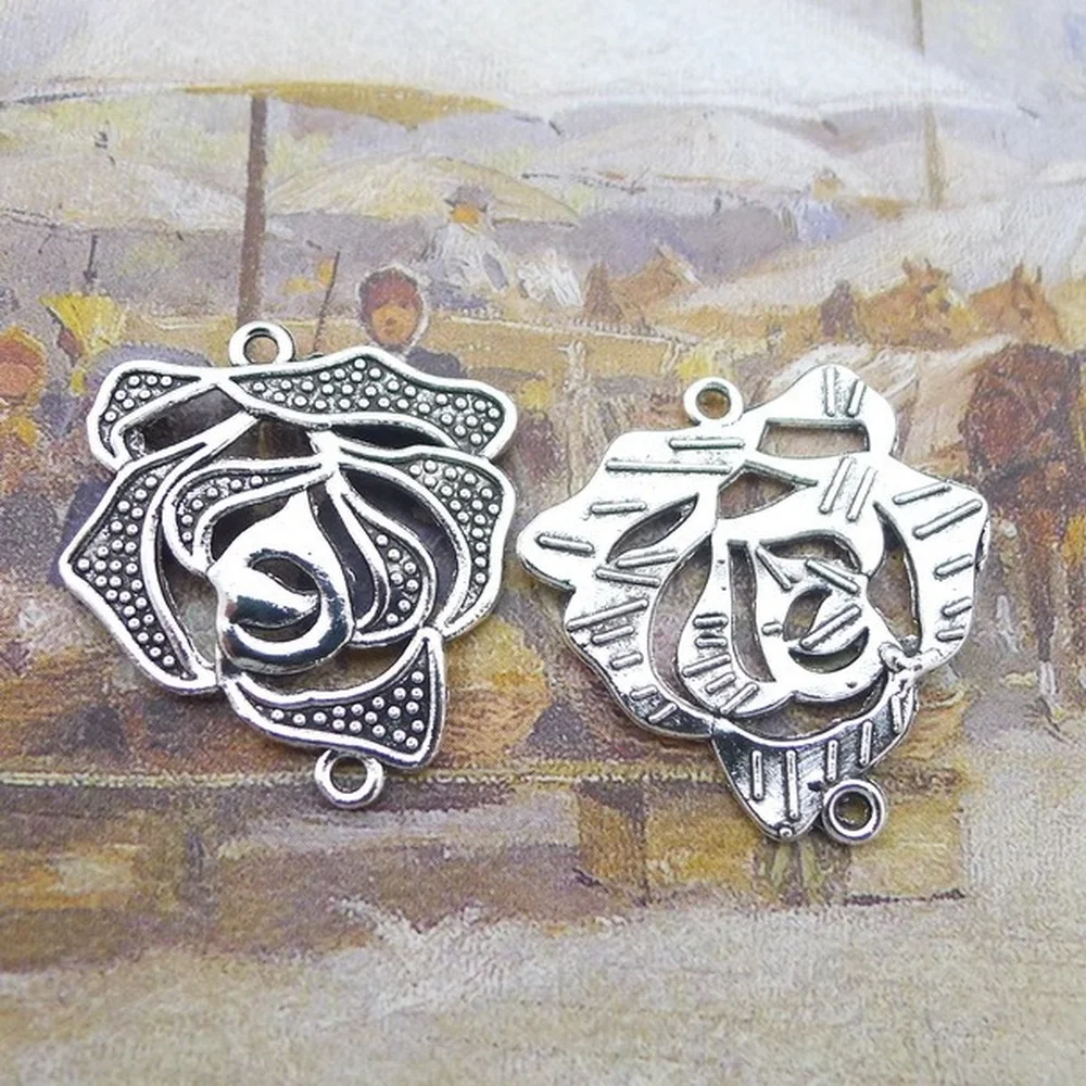 100pcs Flower Charms 30mm x 28mm DIY Jewelry Making Pendant Antique Silver Color
100pcs Flower Charms 30mm x 28mm DIY Jewelry Making Pendant Antique Silver Color