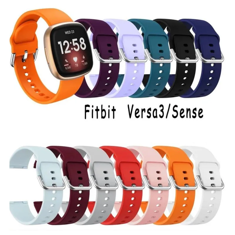 Fitbit Strap for Smart Watch Band Versa 3 Sense Accessories Soft Silicone Adult Smart Wristband Women Men Watchband Correa
Fitbit Strap for Smart Watch Band Versa 3 Sense Accessories Soft Silicone Adult Smart Wristband Women Men Watchband Correa