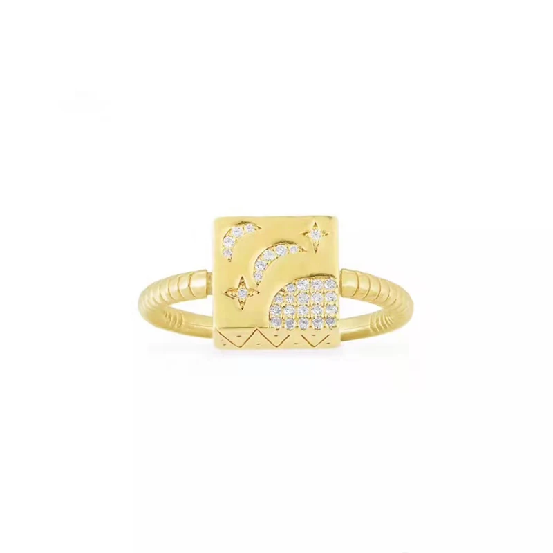 2021 Fashion Jewelry Fantasy Star Moon Golden Rotating Square Decoration Senior Ring Ladies Elegant Luxury Jewelry Gift
2021 Fashion Jewelry Fantasy Star Moon Golden Rotating Square Decoration Senior Ring Ladies Elegant Luxury Jewelry Gift