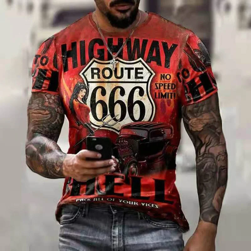 3D printing O-neck T-shirt men's fashion casual short-sleeved shirt motocross 66 sports car plus size new men 2021
3D printing O-neck T-shirt men's fashion casual short-sleeved shirt motocross 66 sports car plus size new men 2021