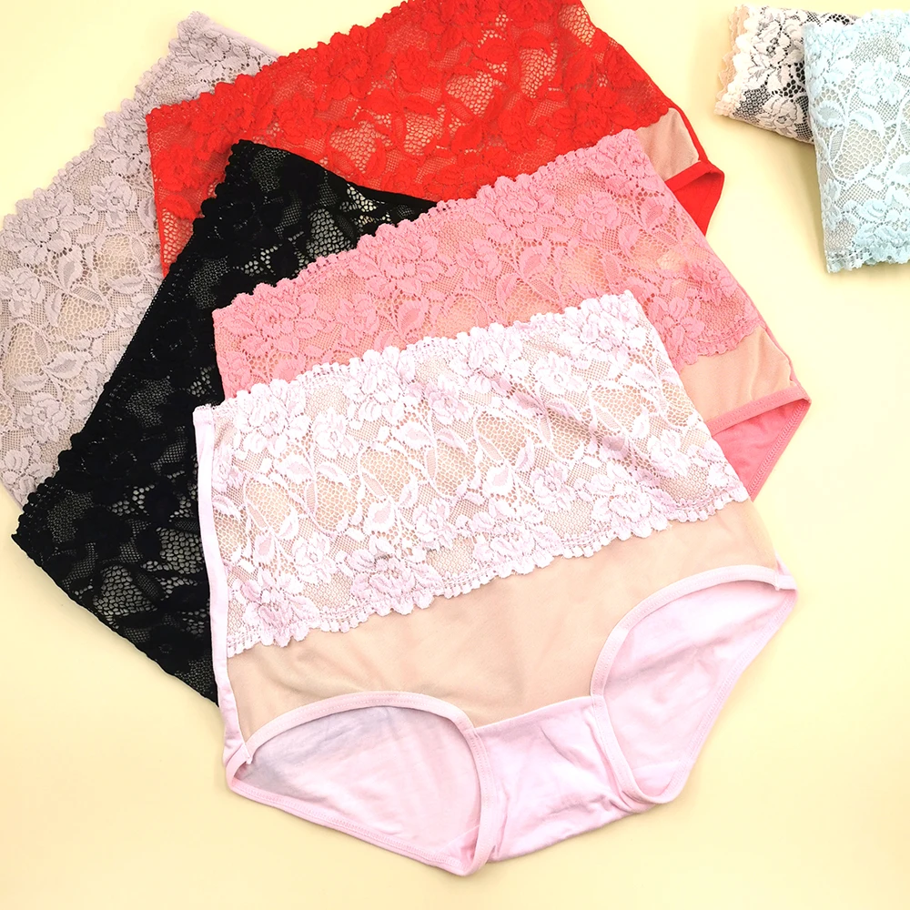 Women High-Rise Lace Panties Briefs Ladies Abdomen Cotton Underpants Solid Breathable Summer Female Intimates Underwear
Women High-Rise Lace Panties Briefs Ladies Abdomen Cotton Underpants Solid Breathable Summer Female Intimates Underwear