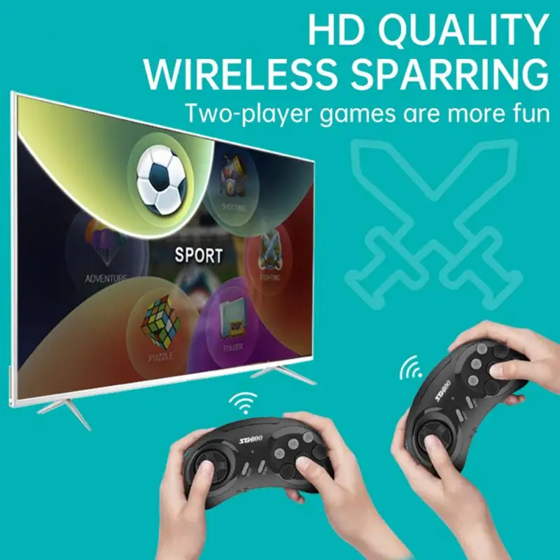 SG800 MD HD Video Game Console 16-Bit Wireless Console 2.4G Wireless Receiver Built-in 688 Games For Sega Genesis/Mega Drive
SG800 MD HD Video Game Console 16-Bit Wireless Console 2.4G Wireless Receiver Built-in 688 Games For Sega Genesis/Mega Drive