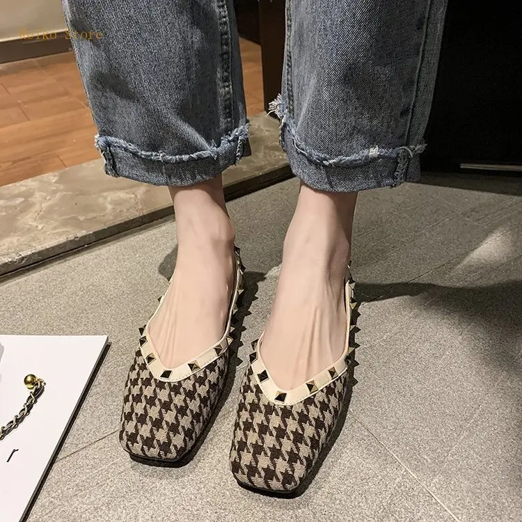 Rivet Shoes Women's 2021 Spring Summer New All-Match Low-Cut Flat Shoes Pointed-Toe Soft Bottom Fairy Shoes
Rivet Shoes Women's 2021 Spring Summer New All-Match Low-Cut Flat Shoes Pointed-Toe Soft Bottom Fairy Shoes