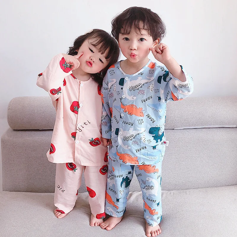 Summer Children Pajamas Sets Cotton Baby Boy Pyjamas Girl Air-conditioned Home Clothes Kid Sleepwear Clothes Nightwear Homewear
Summer Children Pajamas Sets Cotton Baby Boy Pyjamas Girl Air-conditioned Home Clothes Kid Sleepwear Clothes Nightwear Homewear