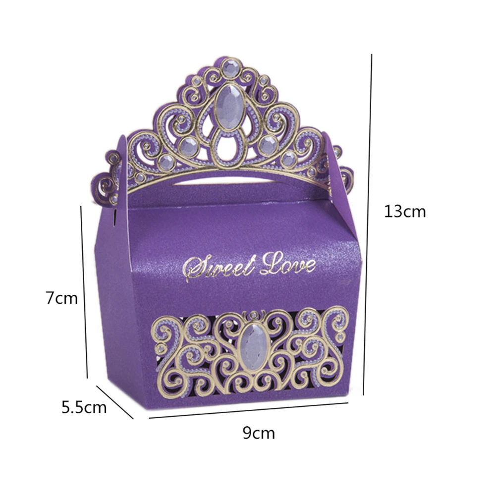 10Pcs European Crown Shaped Candy Boxes For Wedding Ceremony Wedding Favors and Gifts Box for Guests
10Pcs European Crown Shaped Candy Boxes For Wedding Ceremony Wedding Favors and Gifts Box for Guests