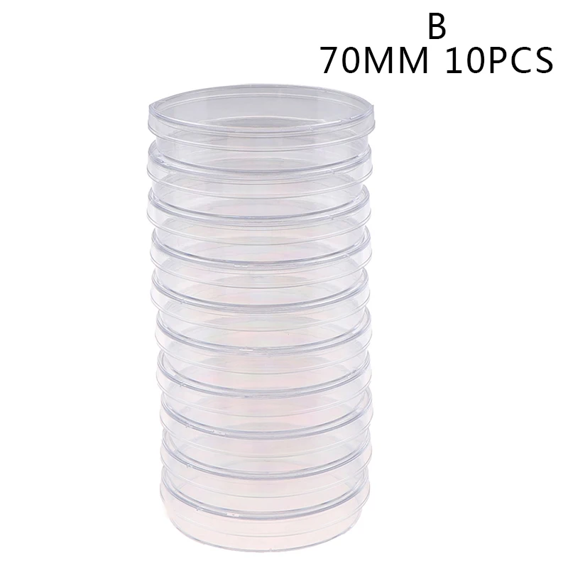10 шт 70 мм полистирол стерильные чашки Петри культура бактерий блюдо для