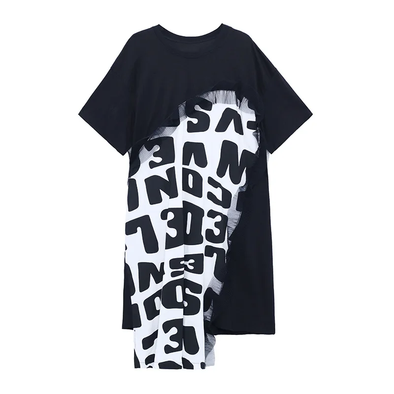 QING MO Women Temperament Dress 2021 Women Letter Printed Patchwork Dress Female Summer Irregular Dress ZQY7339
QING MO Women Temperament Dress 2021 Women Letter Printed Patchwork Dress Female Summer Irregular Dress ZQY7339