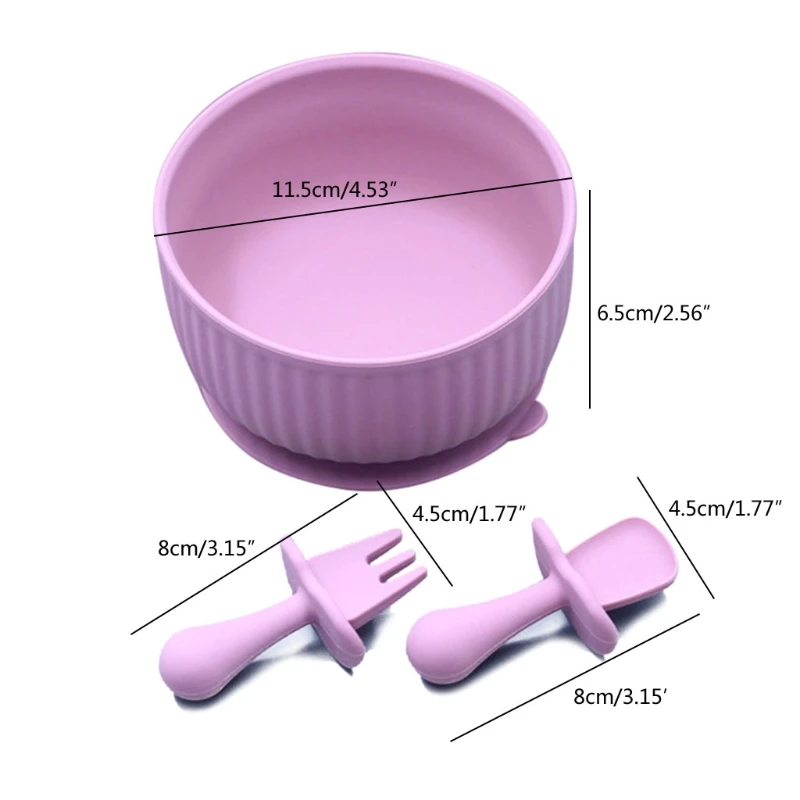 Silicone Baby Tableware with Suction Cup Toddler Plate Feeding Bowl Fork Spoon Set Training Utensils K3NE
Silicone Baby Tableware with Suction Cup Toddler Plate Feeding Bowl Fork Spoon Set Training Utensils K3NE