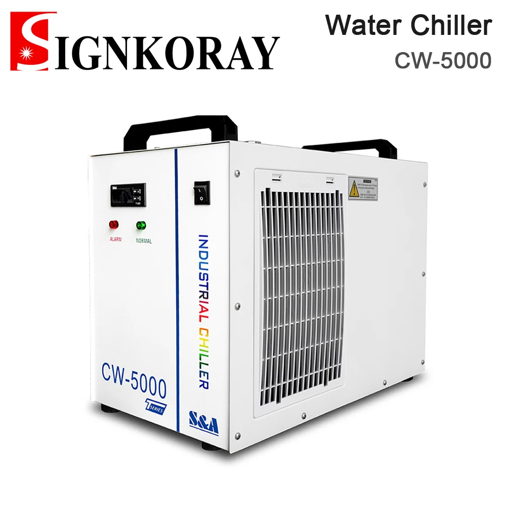 

Промышленный Воздушный водяной охладитель SignKoray S & A CW5000 для CO2 лазерной машины, охлаждающий CNC шпиндель 80 Вт 100 Вт 130 Вт Co2 лазерная трубка