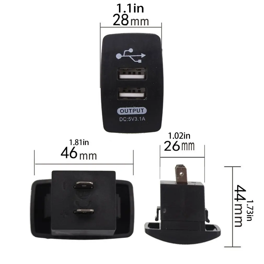 12-24V Dual USB Car Charger 5V 3.1A Universal Auto Mobile Phone Charger Replacement for Auto Motorcycle Electric Car Boat 
12-24V Dual USB Car Charger 5V 3.1A Universal Auto Mobile Phone Charger Replacement for Auto Motorcycle Electric Car Boat