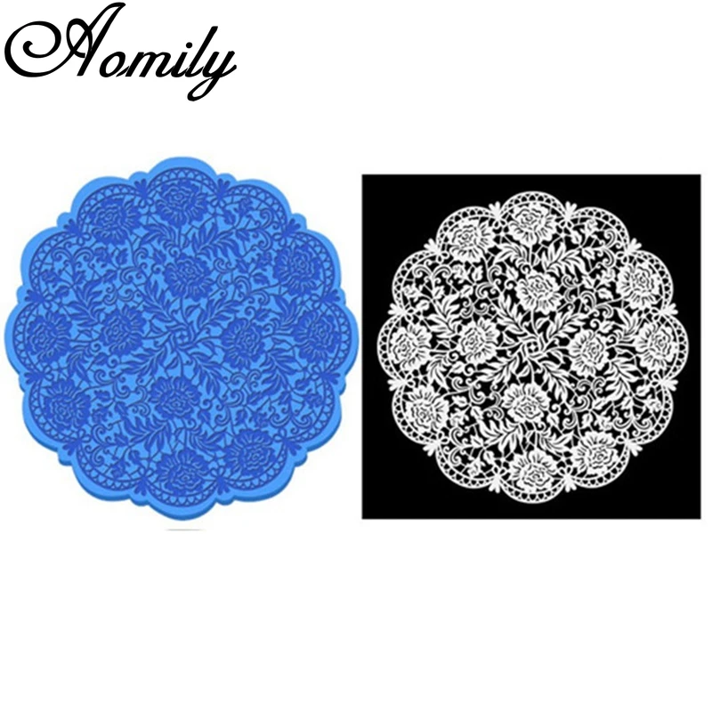 Aomily 18cm Round Silicone Mold Wedding Cake Decorating Tool Lace Flower Fondant Mold Icing Mat Pad Baking Accessories
Aomily 18cm Round Silicone Mold Wedding Cake Decorating Tool Lace Flower Fondant Mold Icing Mat Pad Baking Accessories