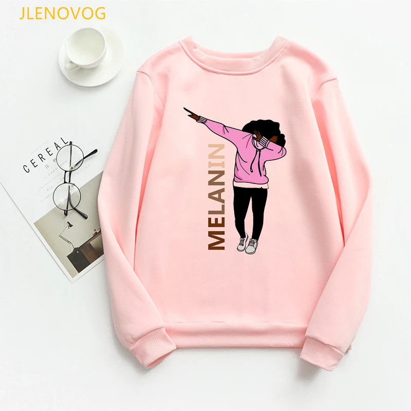 

2022 vintage pink hoodies women african black girls sweatshirt women aesthetic clothes melanin poppin sudadera mujer streetwear