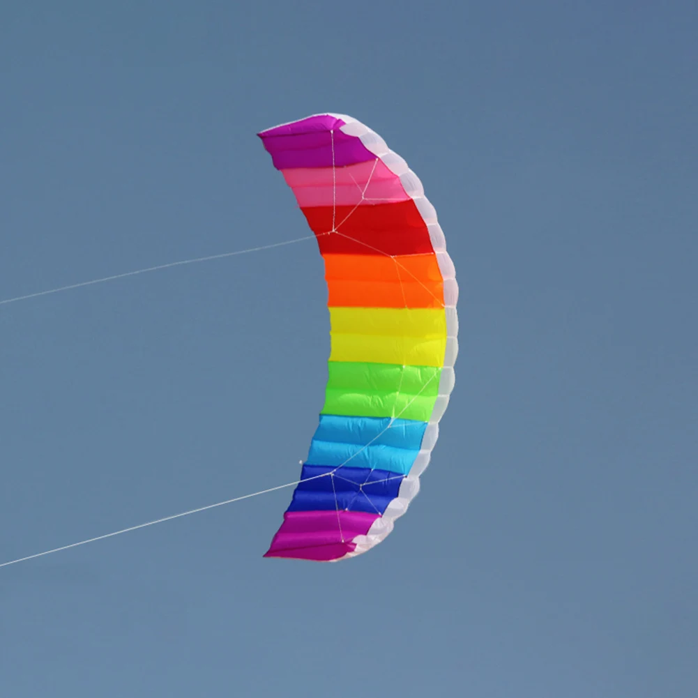 1.4m Rainbow Dual Line Kitesurfing Stunt Parachute Soft Parafoil Surfing Kite Sport Kite Large Outdoor Beach Flying Kite
1.4m Rainbow Dual Line Kitesurfing Stunt Parachute Soft Parafoil Surfing Kite Sport Kite Large Outdoor Beach Flying Kite