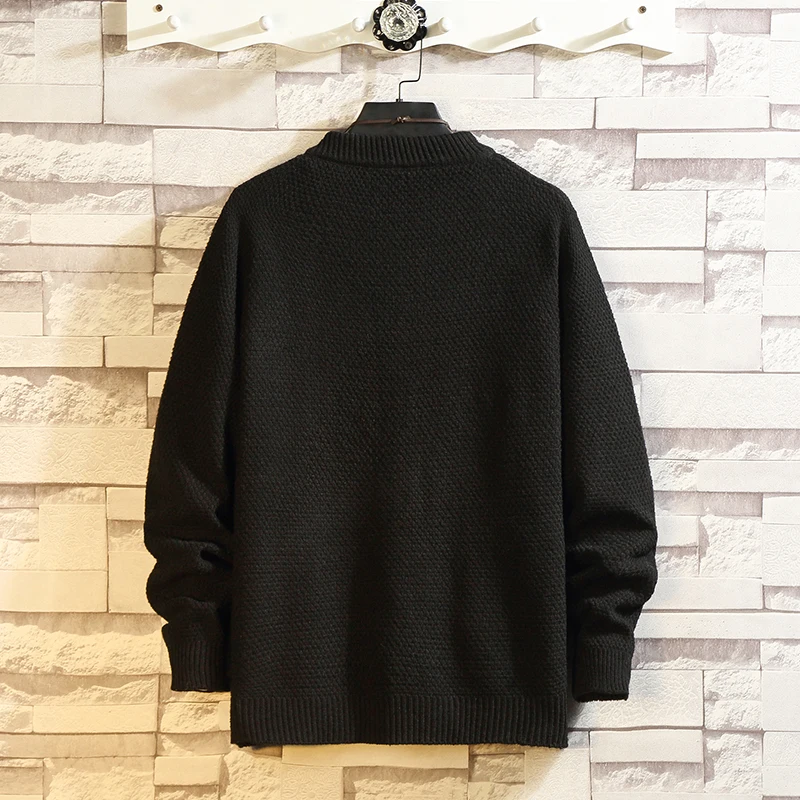 Autumn and winter cardigan sweater men's korean version of fat loose outer wear sweater plus size sweater coat