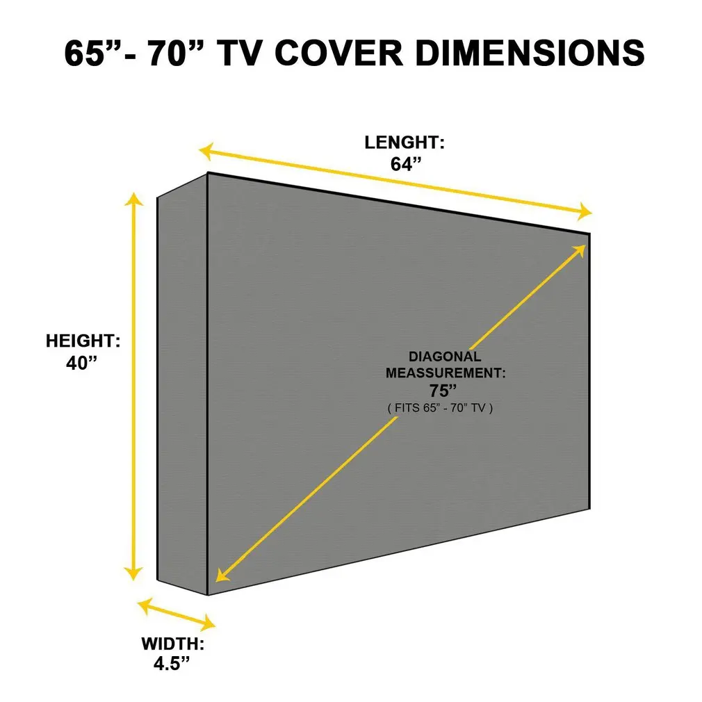 Outdoor TV Cover Waterproof TV Protection Cover 600D Oxford Cloth Dustproof TV Cover Courtyard Shade TV Cover