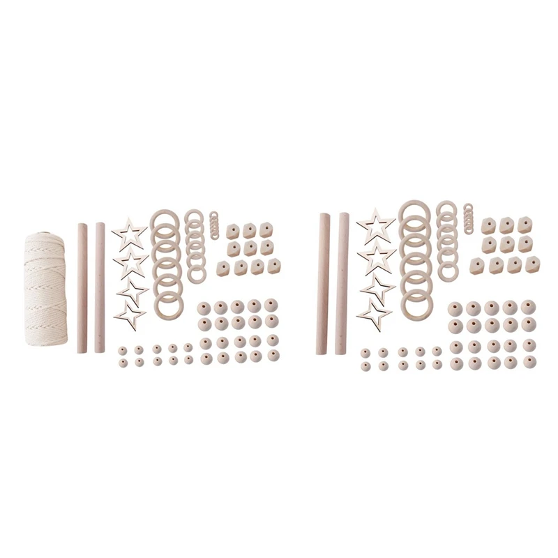 New Wood Beads with Macrame Bead Wooden Rod for DIY Plant Wall Hangers Macrame Set
New Wood Beads with Macrame Bead Wooden Rod for DIY Plant Wall Hangers Macrame Set