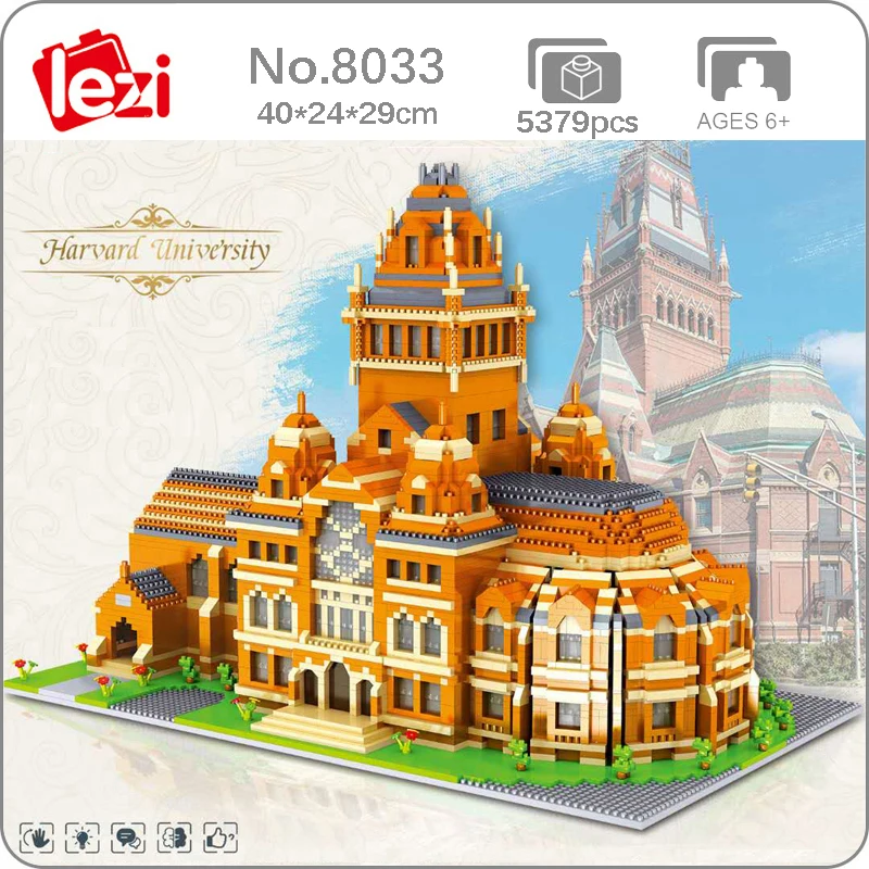 8033 World Architecture Harvard University School 3D Model DIY Mini Diamond Blocks Bricks Building Toy For Children No Box
8033 World Architecture Harvard University School 3D Model DIY Mini Diamond Blocks Bricks Building Toy For Children No Box