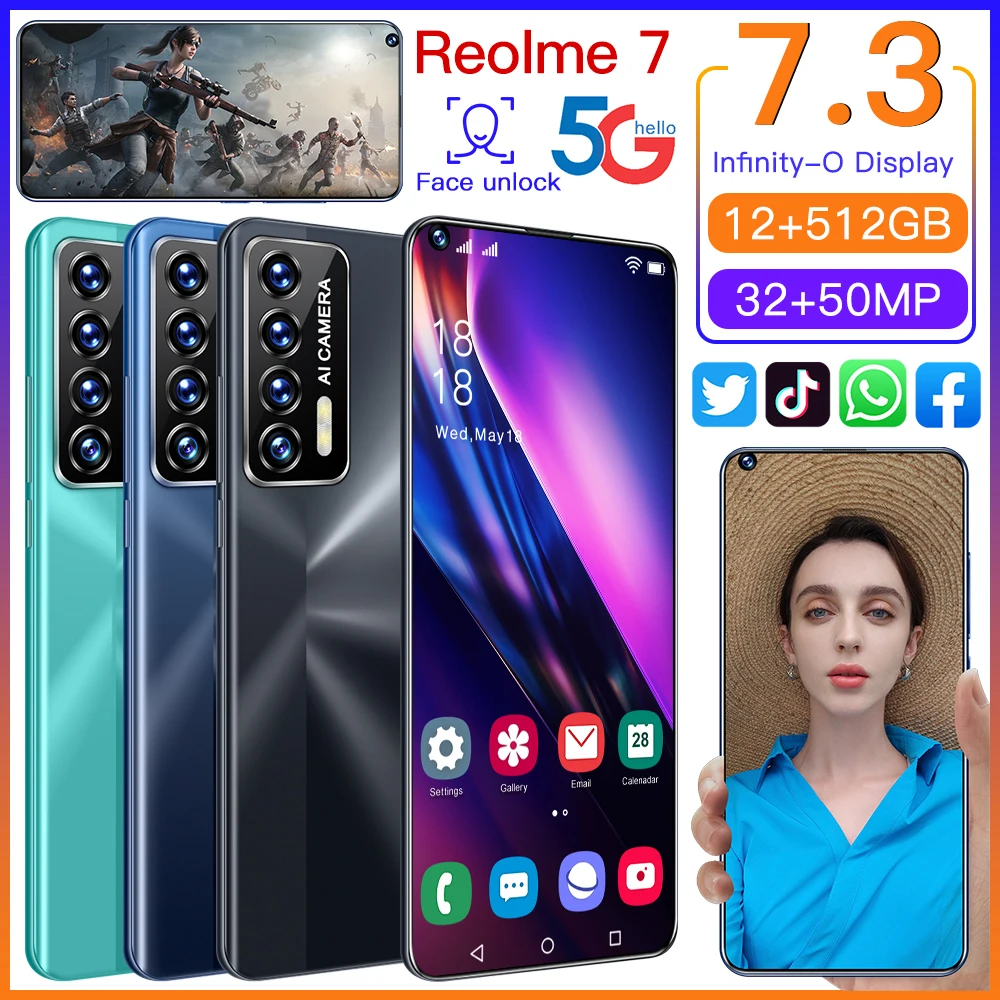 New Reolme7 12G + 512G face recognition phone 10 core ultra high pixel battery 6800mah student office game smartphone mobile
New Reolme7 12G + 512G face recognition phone 10 core ultra high pixel battery 6800mah student office game smartphone mobile