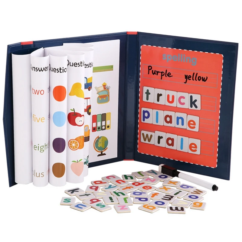 Children 3D Magnetic Book Word Spelling Game English Alphabet Letters Cards Early Education Literacy Toys for Baby Kids
Children 3D Magnetic Book Word Spelling Game English Alphabet Letters Cards Early Education Literacy Toys for Baby Kids